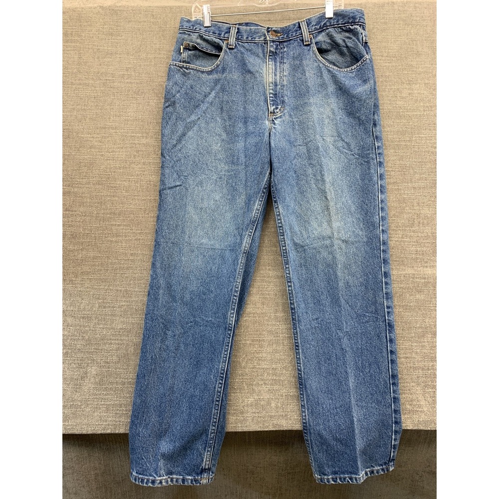 L.L.Bean Double L Classic Fit Jeans Mens 36x30 Blue Denim Cotton Straight Leg